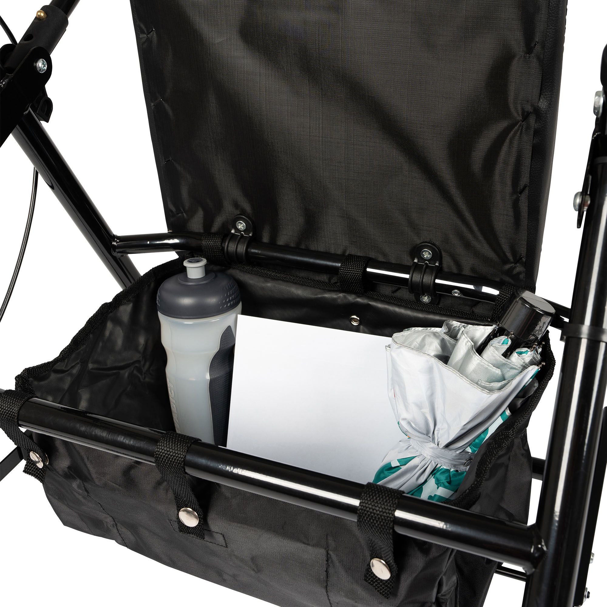 Storage unit of the Dunimed Lightweight Rollator (Foldable) - Black