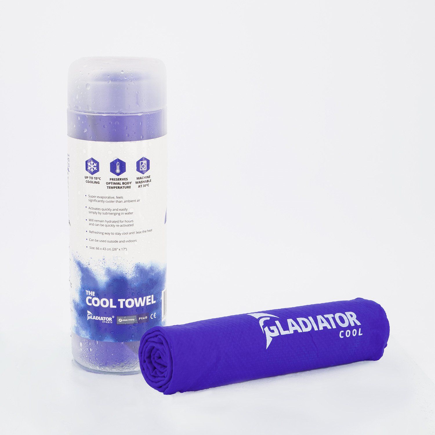 Gladiator Cool - Cooling Towel in and out of the packaging