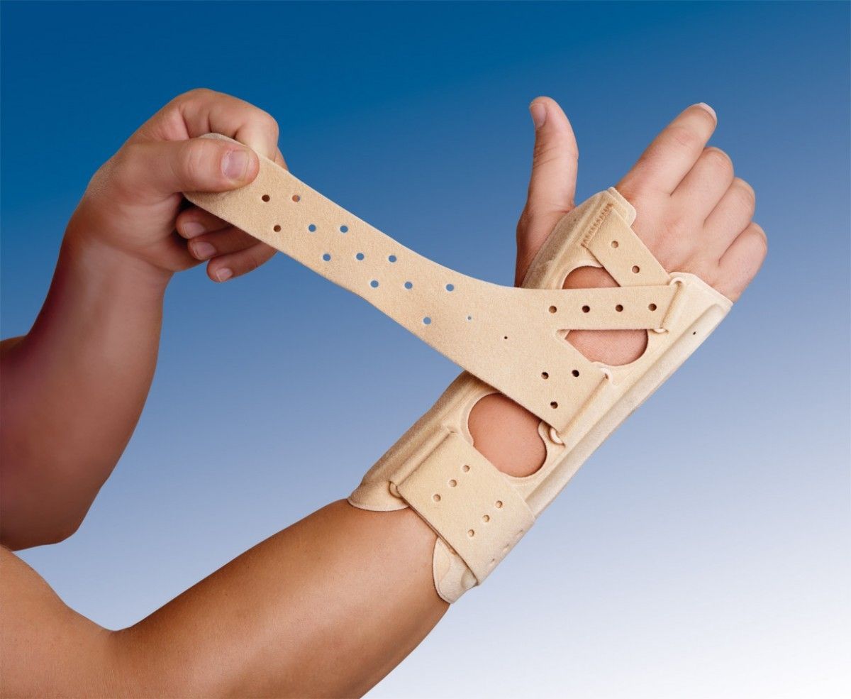 Manutec Handgelenkbandage – Handgelenkorthese – Nachtschiene anziehen