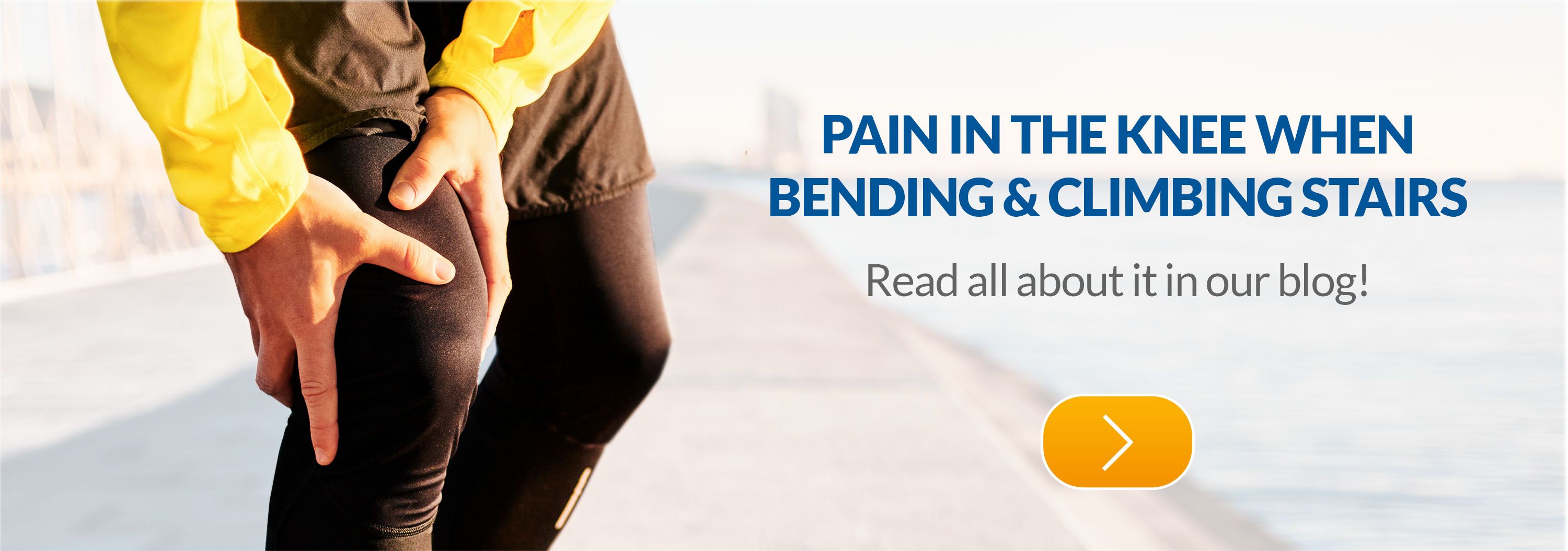 Blog about pain in the knee when bending and climbin stairs