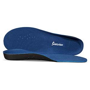Solelution Plattfuß Schuheinlagen Seitenansicht und Draufsicht