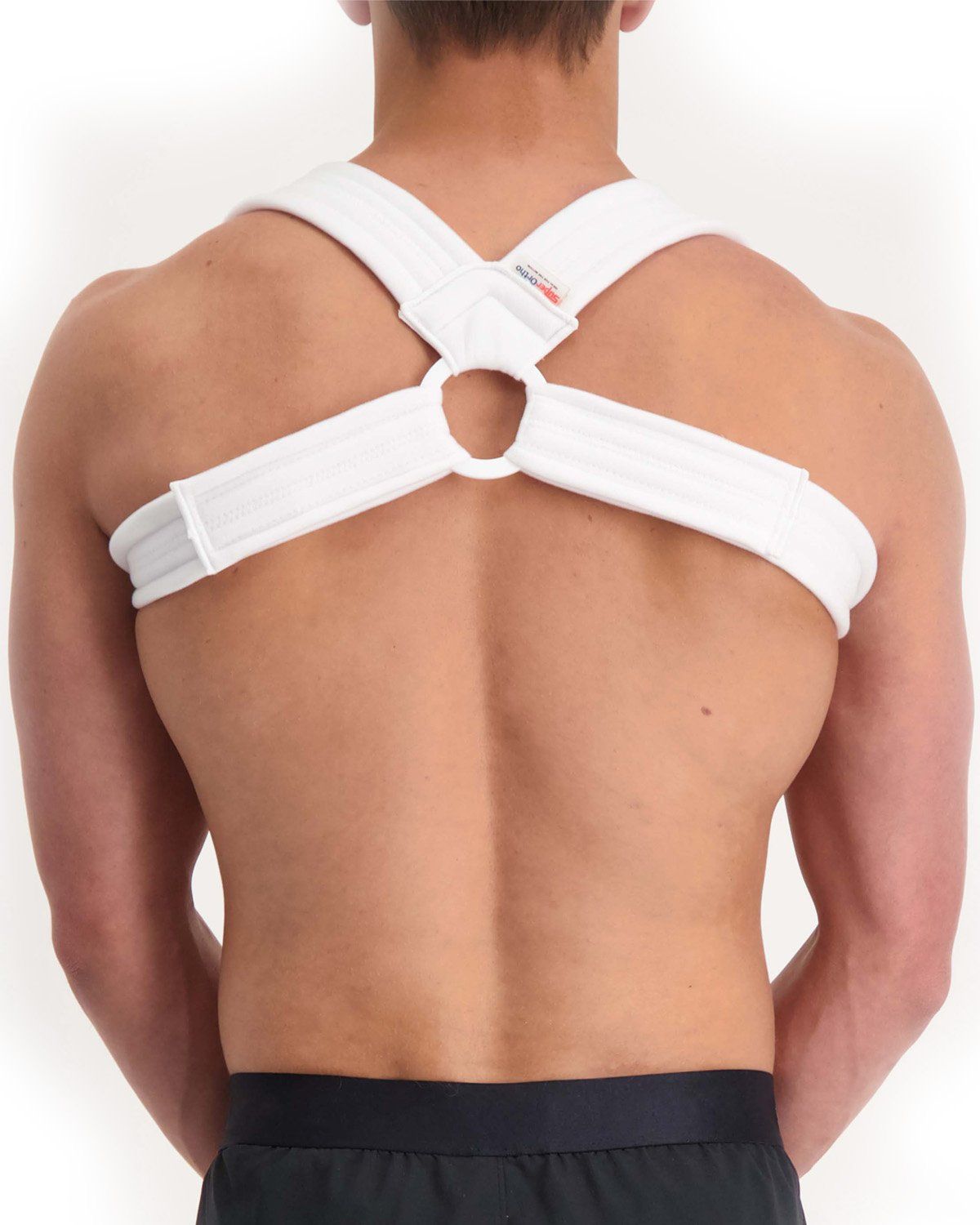 Back view of model wearing the Super Ortho Posture Corrector / Clavicle Brace / Back Straightener