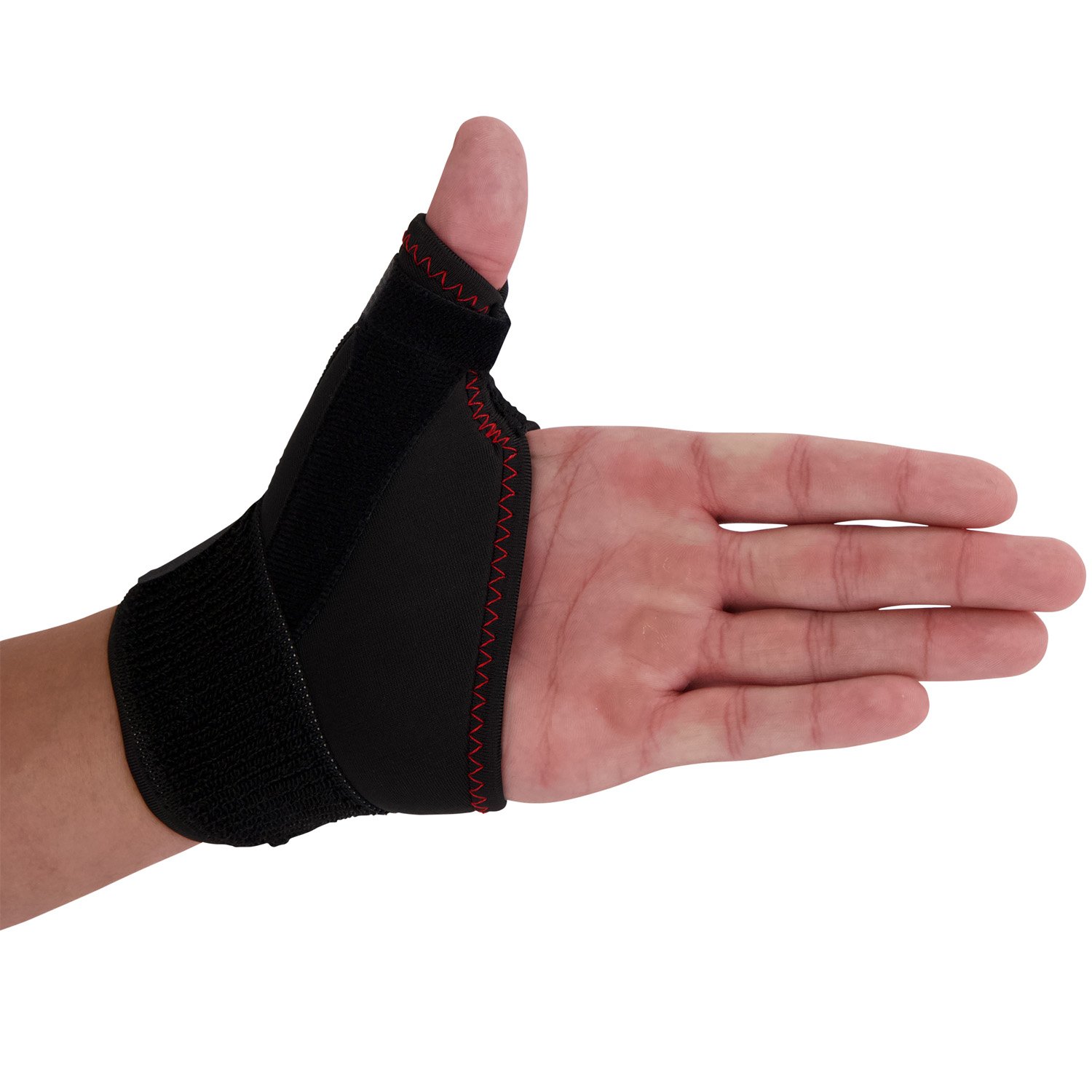 Gladiator Sports Handgelenk-/ Daumenbandage um das linke Handgelenk und Daumen getragen