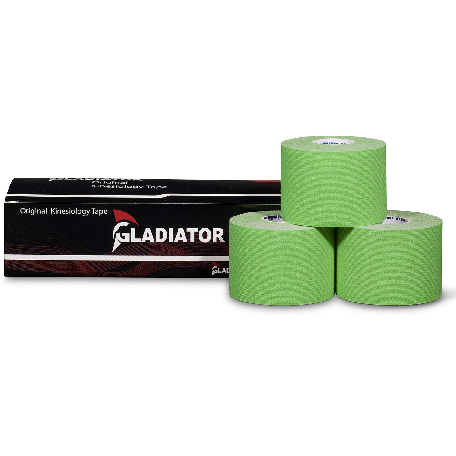 gladiator sports kinesiology tape three rolls green