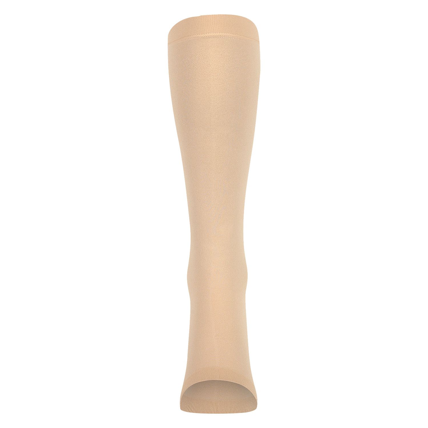 Front view of the Dunimed Premium Comfort Compression Stockings Pressure Class 2 - Open Toe unworn