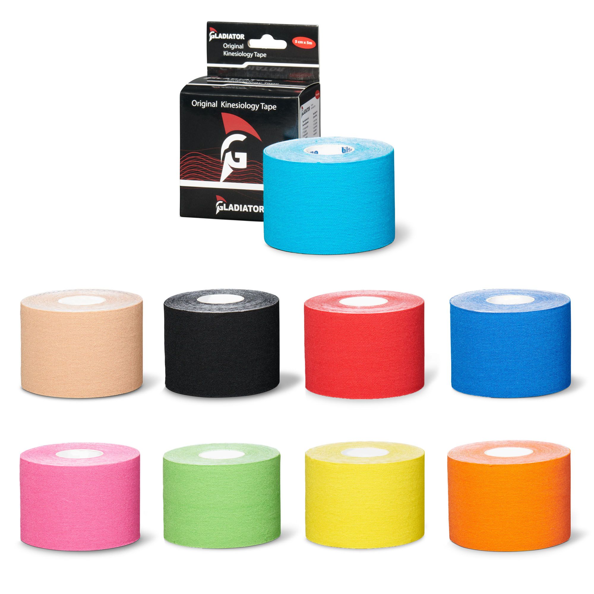 Gladiator Sports Heuschnupfen Kinesiotape alle Farben angezeigt