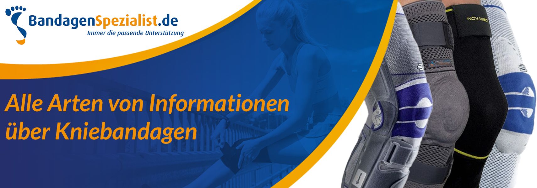 Alle Arten von Informationen über eine Kniebandage