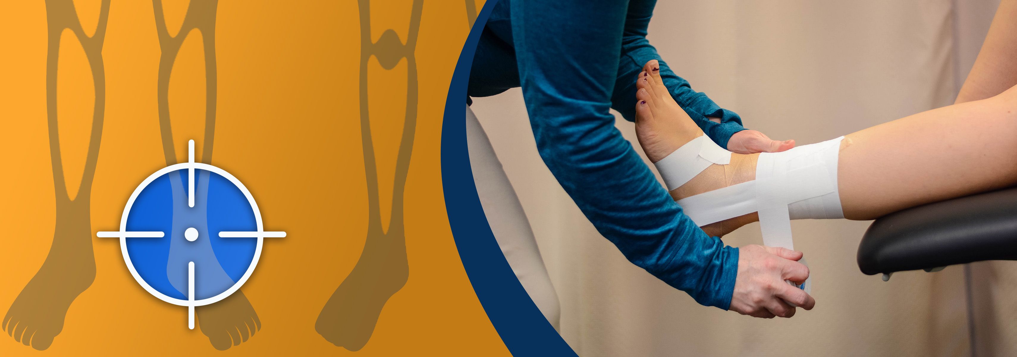 Knöchel tapen oder bandage