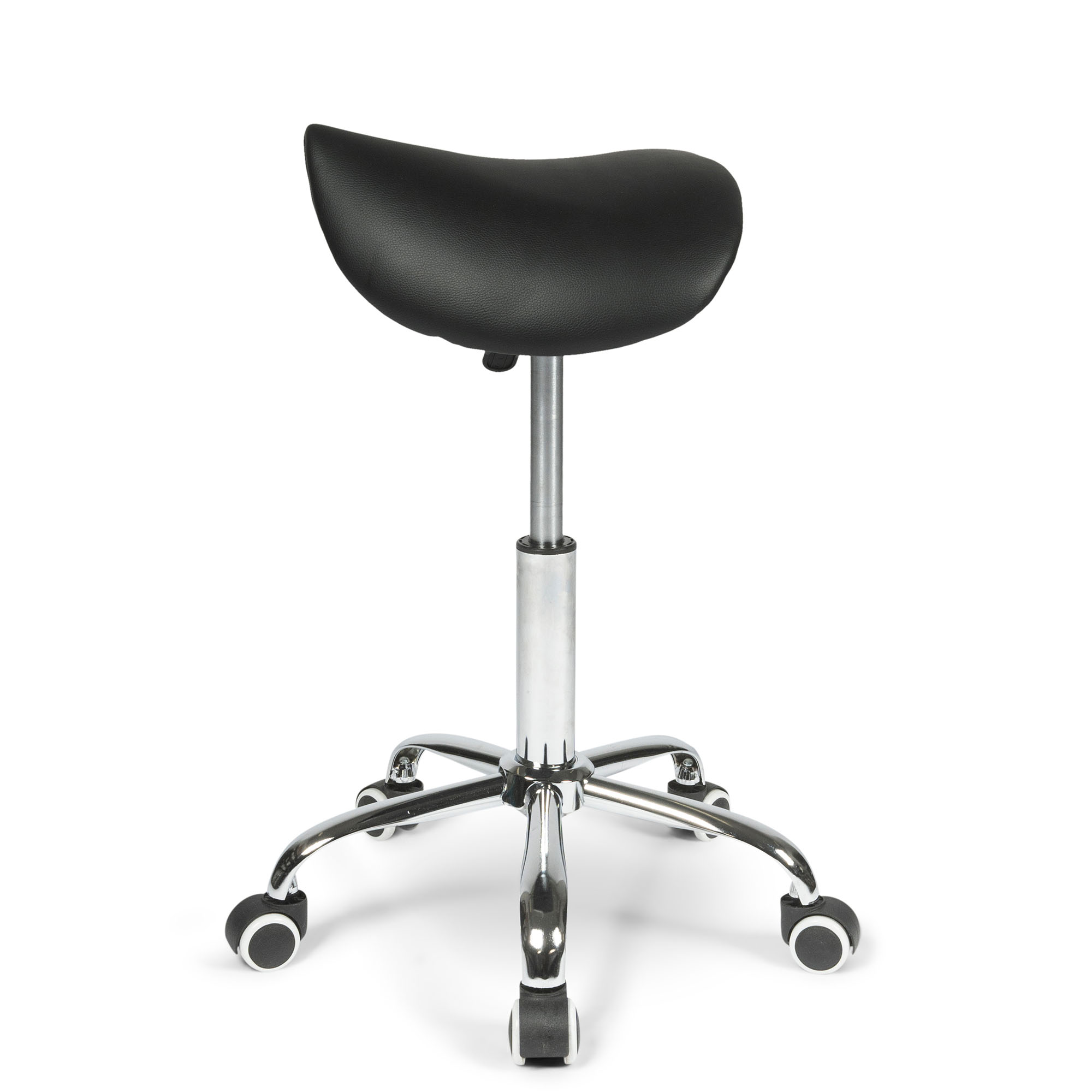 Side view of the Dunimed - Ergonomic Saddle Stool - Black
