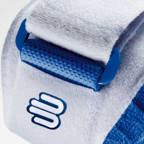 Nahaufnahme des Gurtes der Bauerfeind EpiPoint Tennisarmbandage