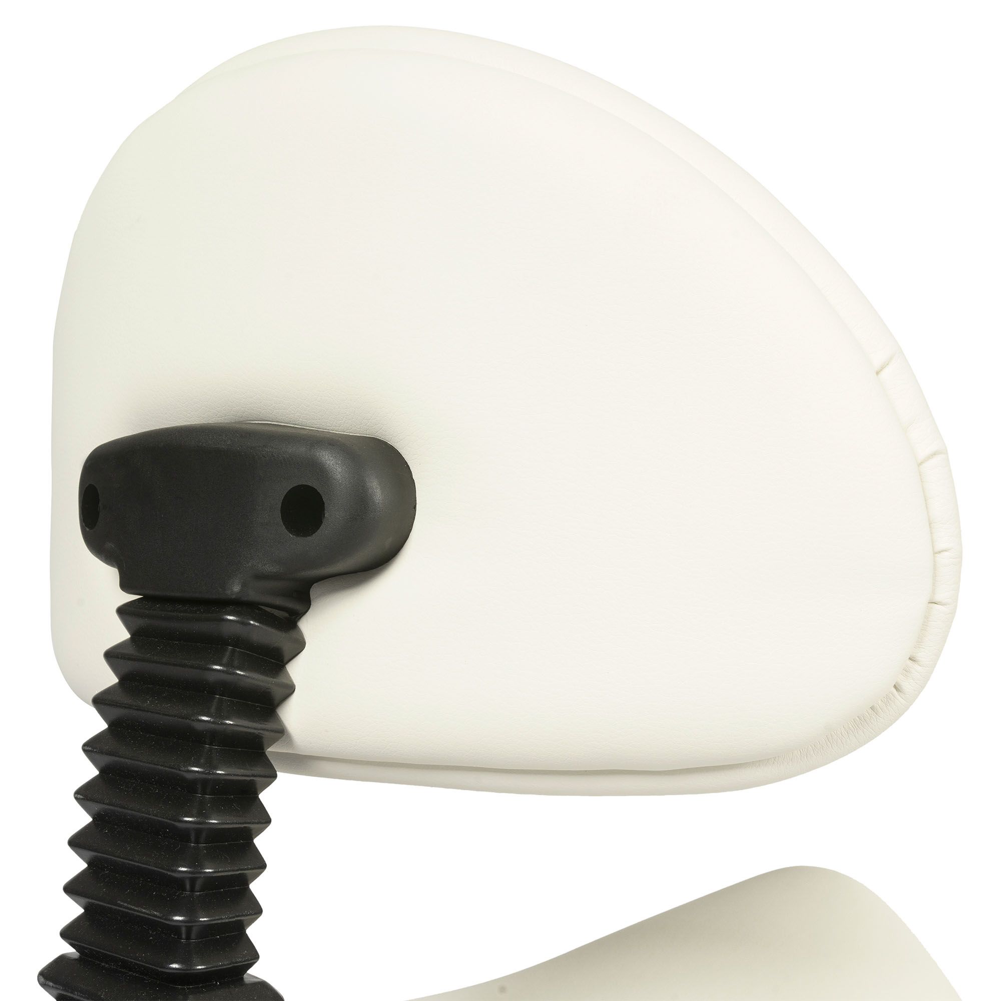 Rückansicht der Rückseite des Dunimed Ergonomischer Sattelhocker mit Rückenlehne - Weiß
