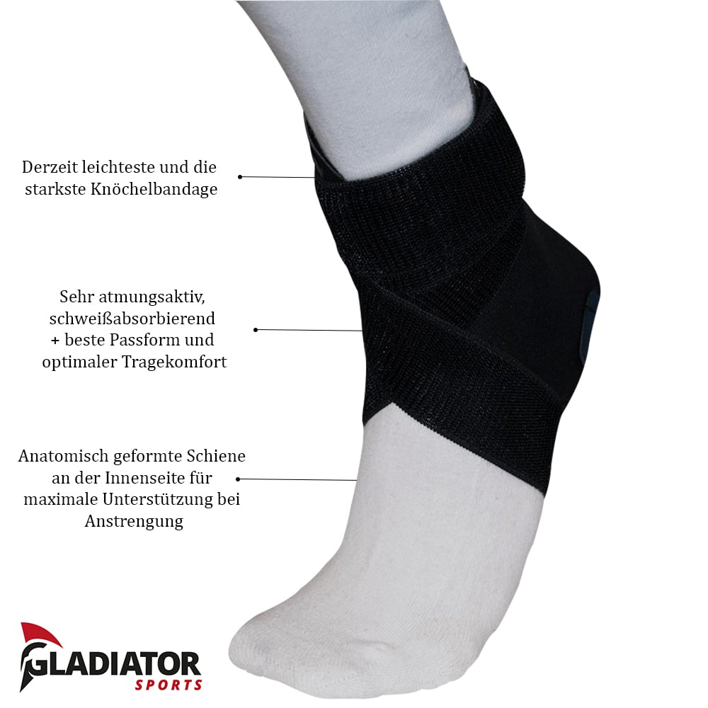 Gladiator Sports Leichte Knöchelbandage Max Produktspezifikationen