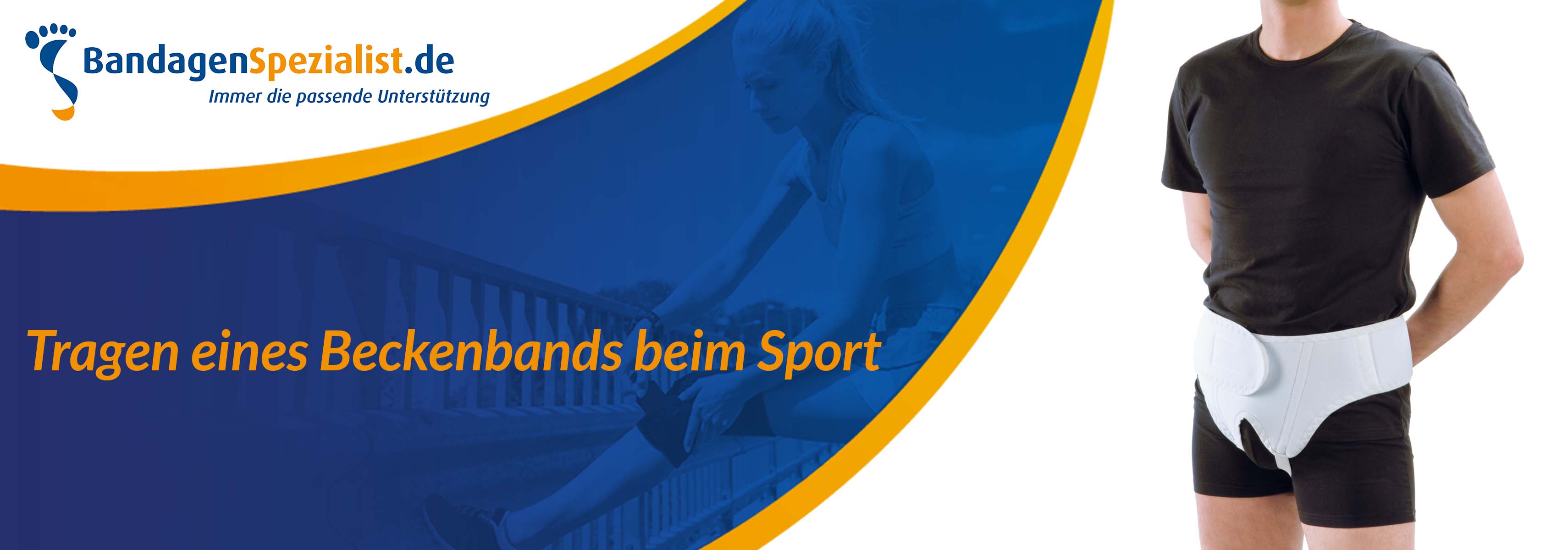 Tragen eines Beckenbands beim Sport