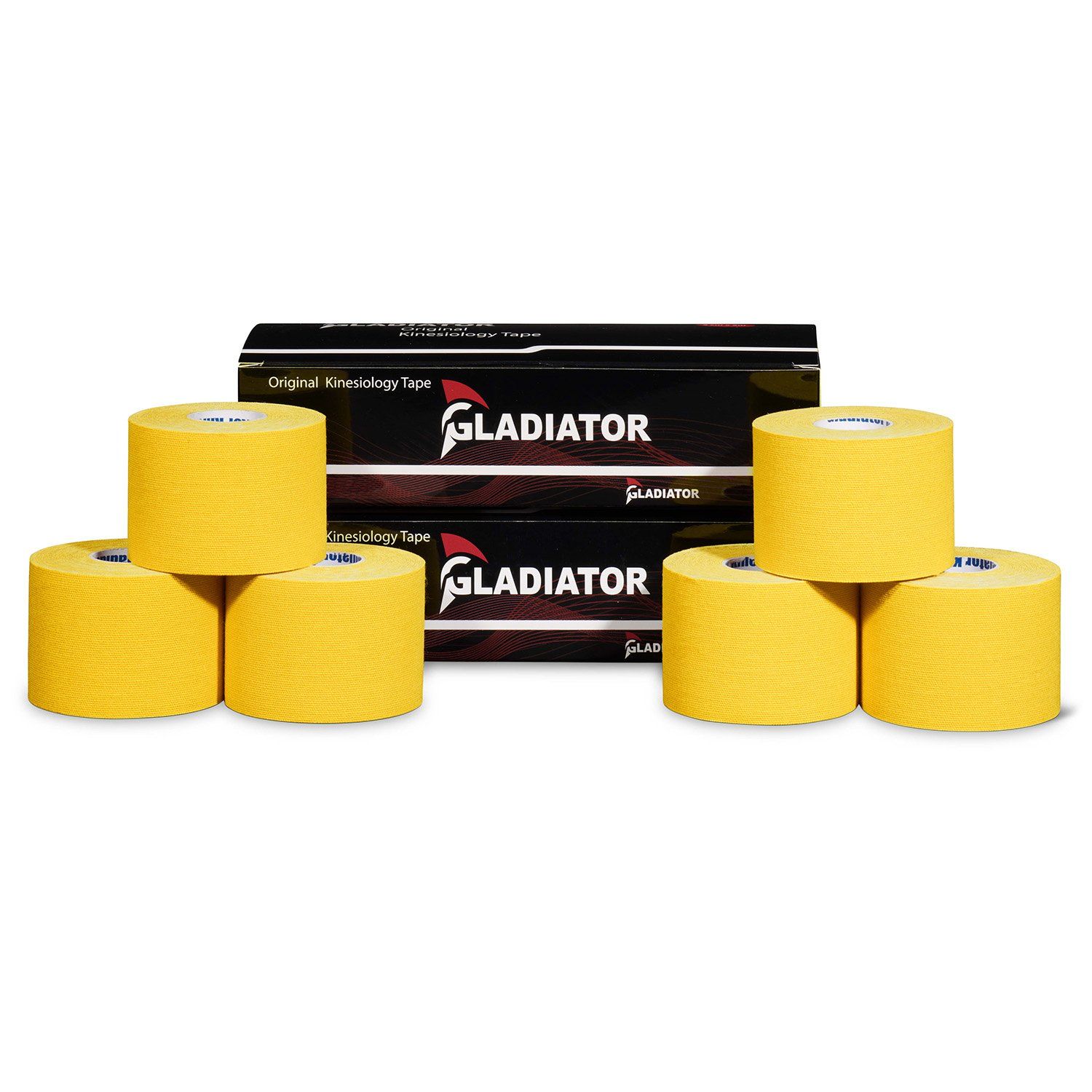 gladiator sports kinesiology tape six rolls yellow