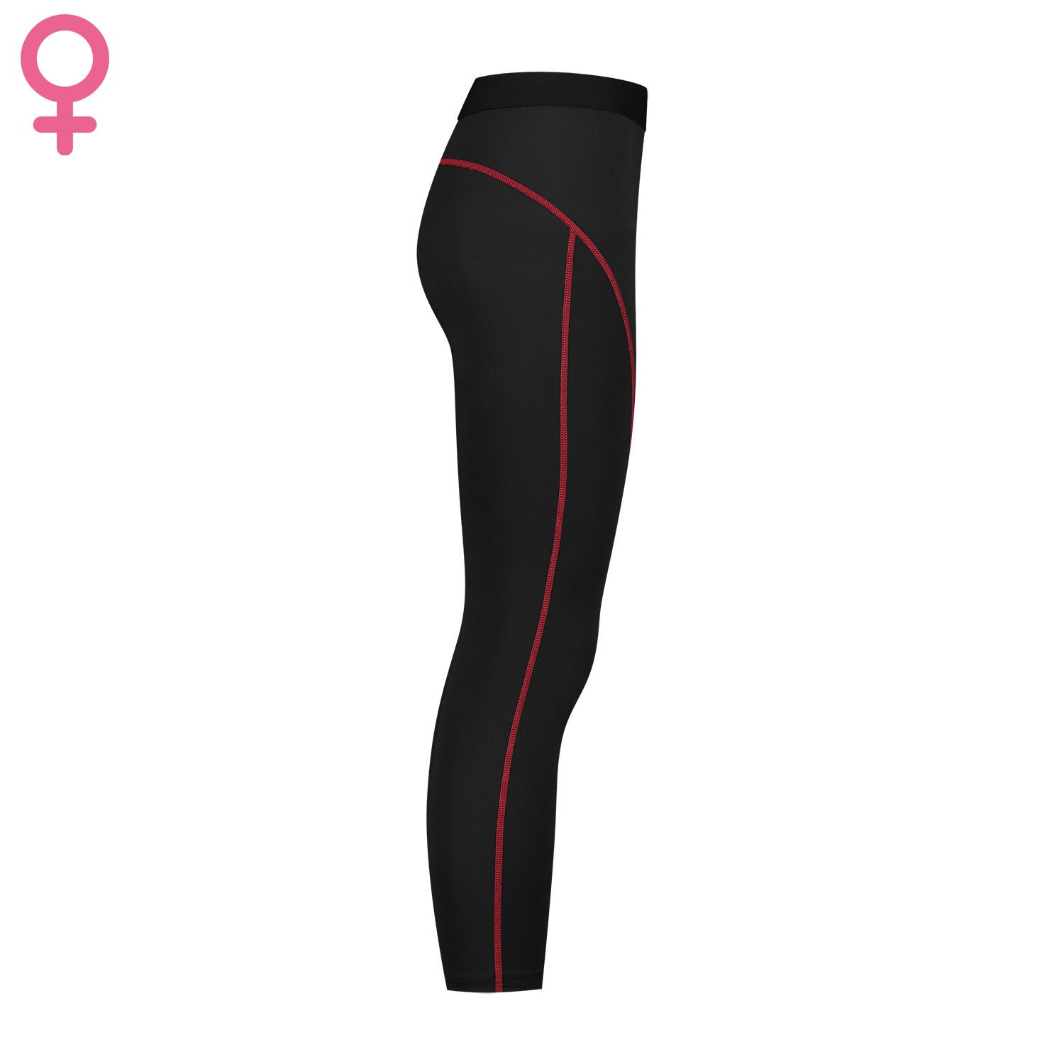 Side view of the Gladiator Sports Compression Tights Long for women