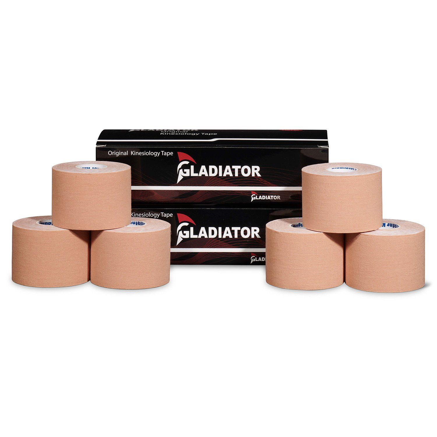 gladiator sports kinesiology tape six rolls beige