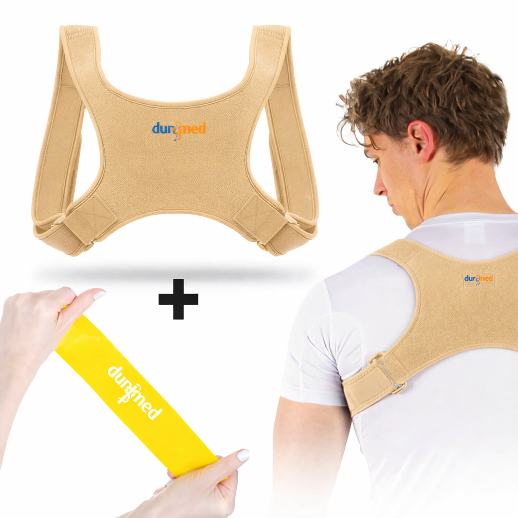 Dunimed Haltungskorrektur mit gratis Fitnessband beige