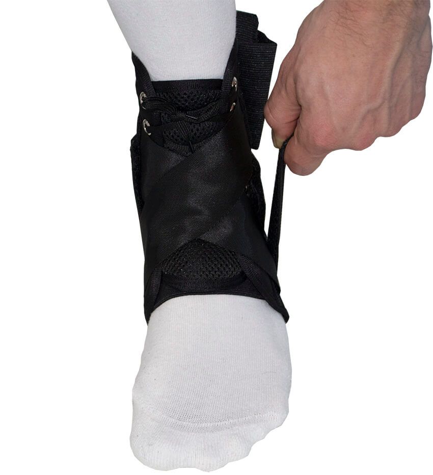 Gladiator Sports Leichte Knöchelbandage mit Bändern linker Seitengurt
