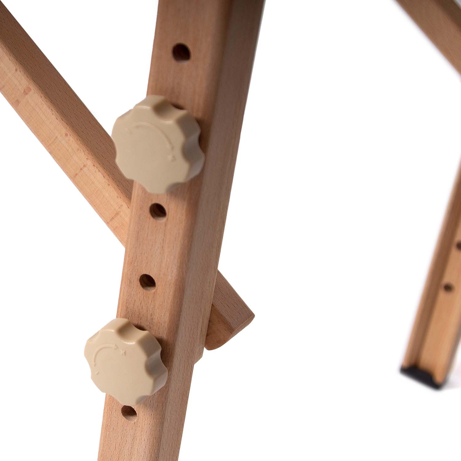 Dunimed Massage Table - Wooden Frame height adjustment bolts