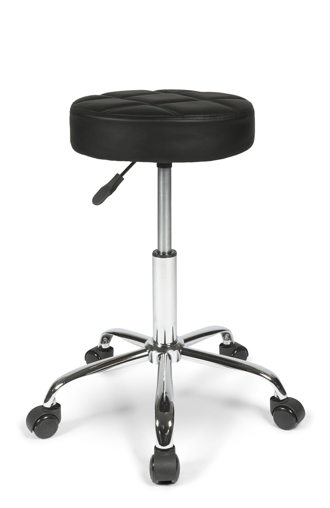 Front side view of the Dunimed Deluxe Design Work Stool with Wheels