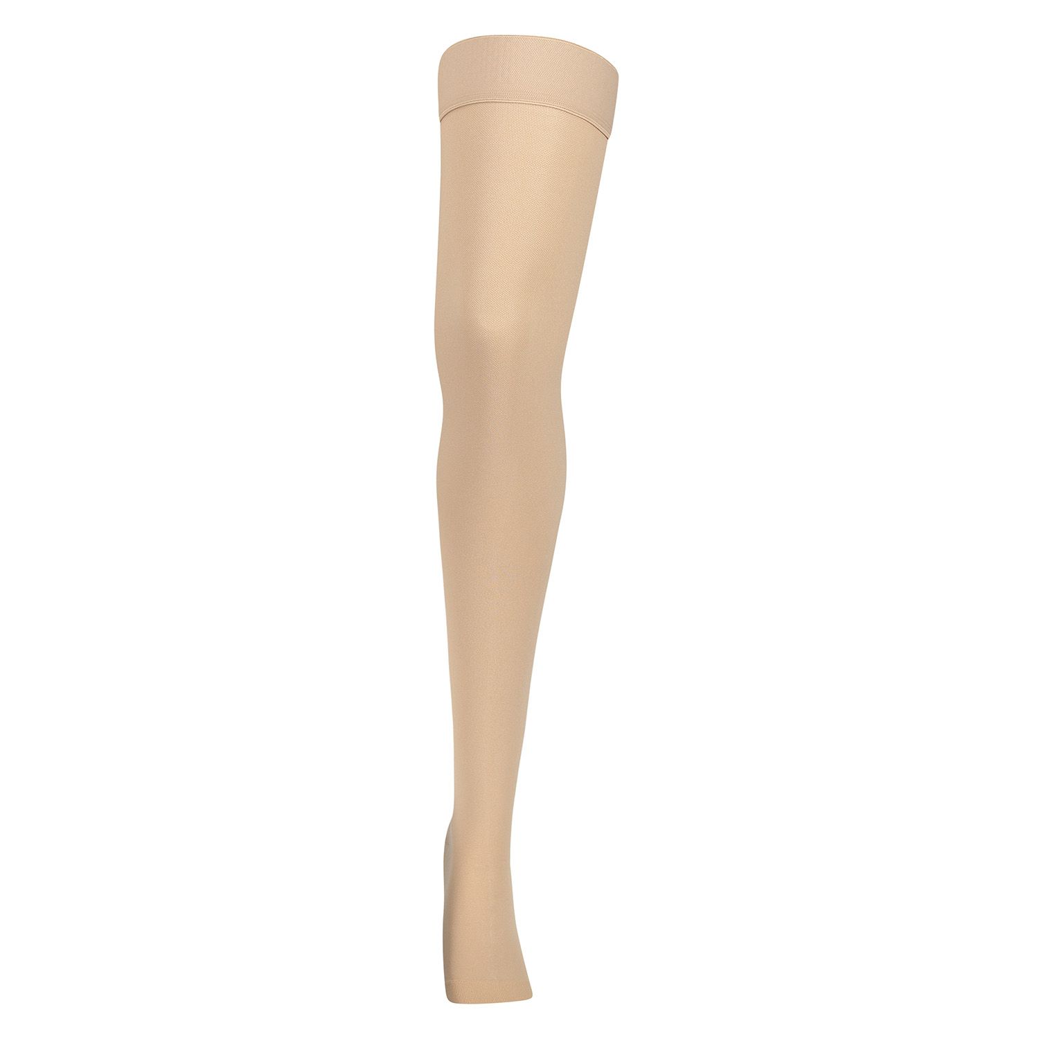 Front view of the Dunimed Premium Comfort Compression Stockings Groin Length - Open Toe unworn