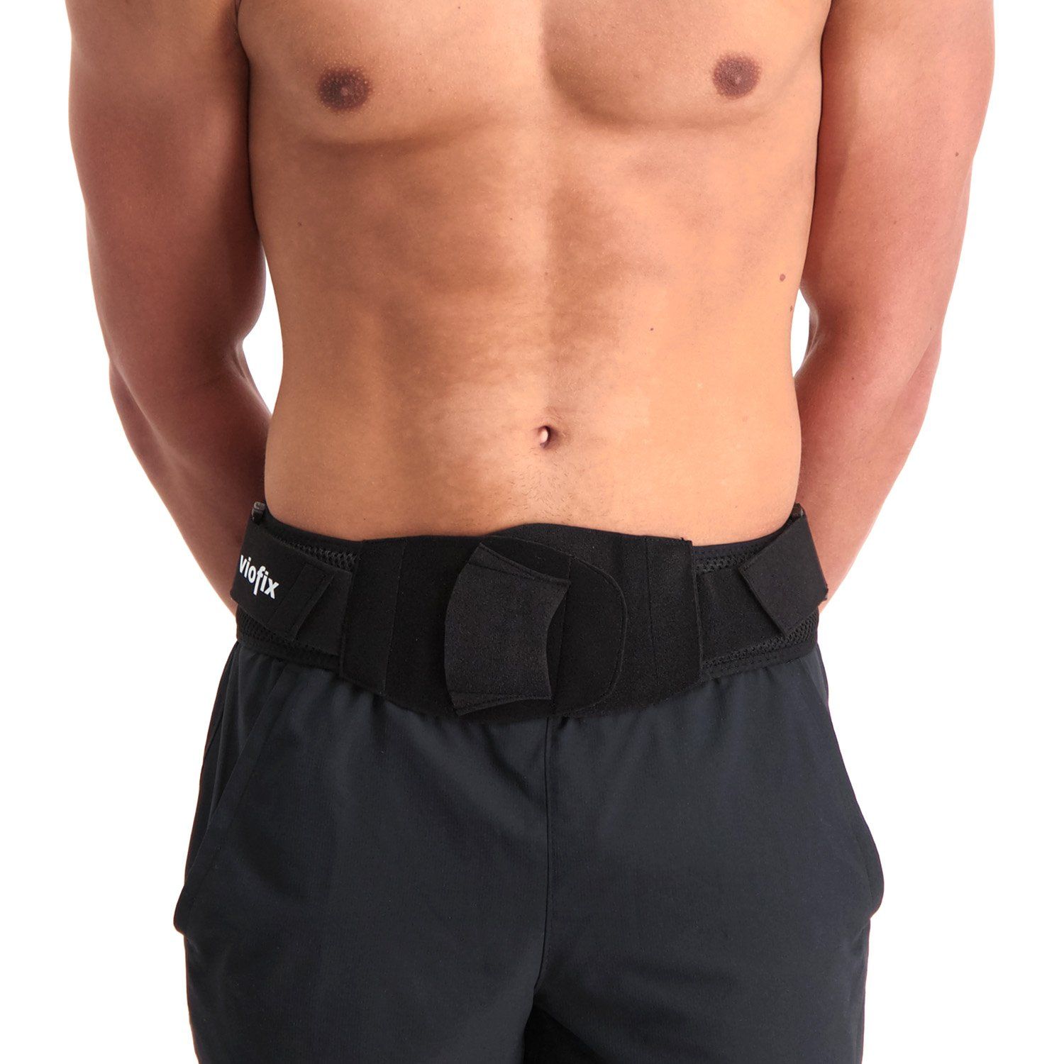 Front view of model wearing the Viofix Lower Back Support - Pelvic Belt