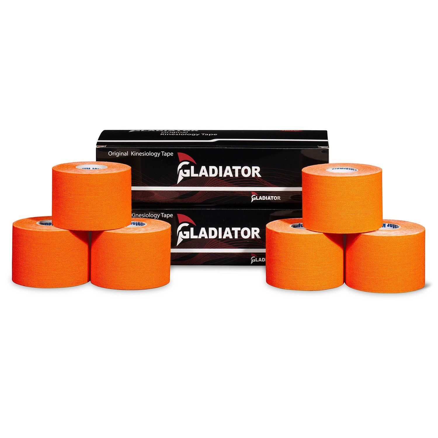 gladiator sports kinesiology tape six rolls orange
