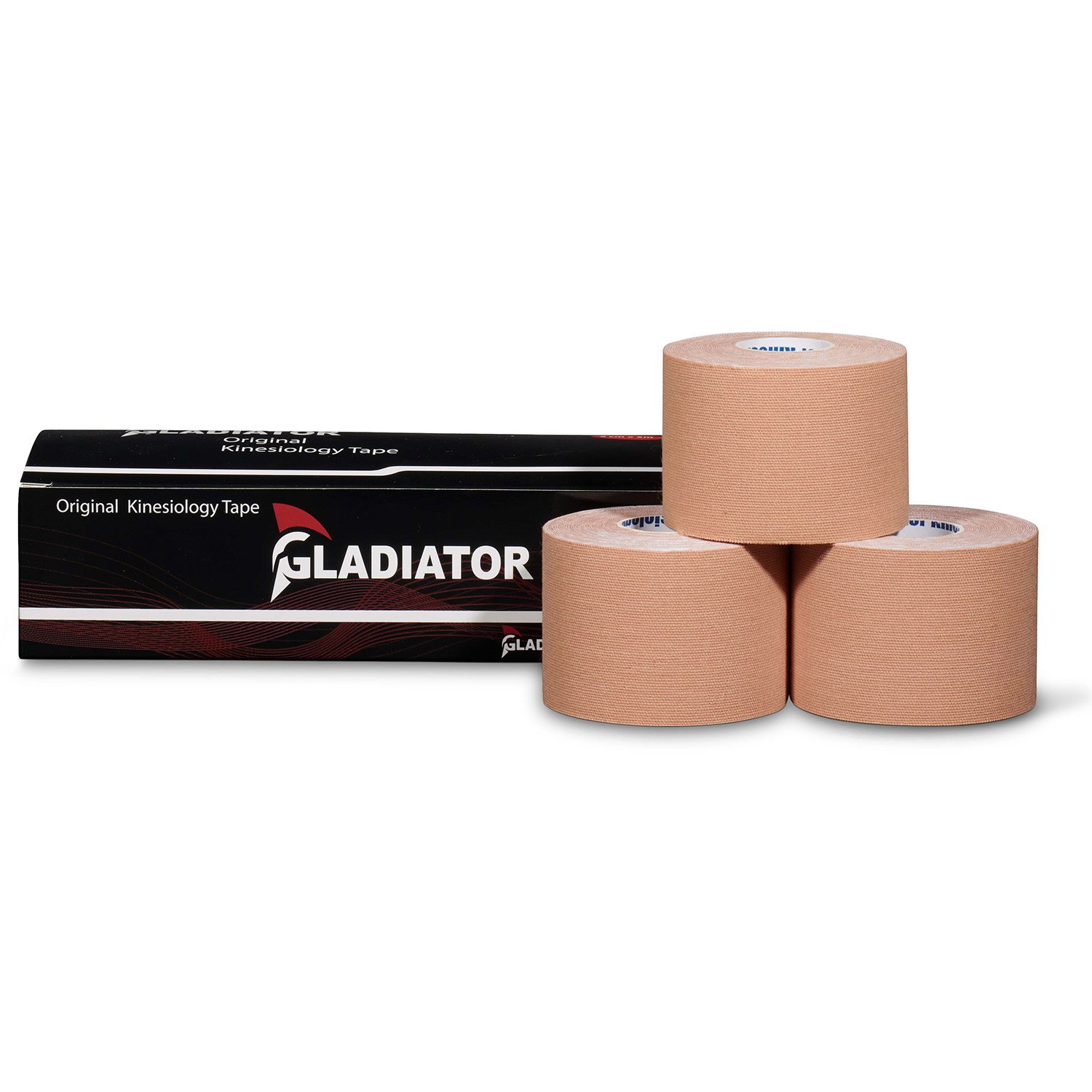 gladiator sports kinesiology tape three rolls beige