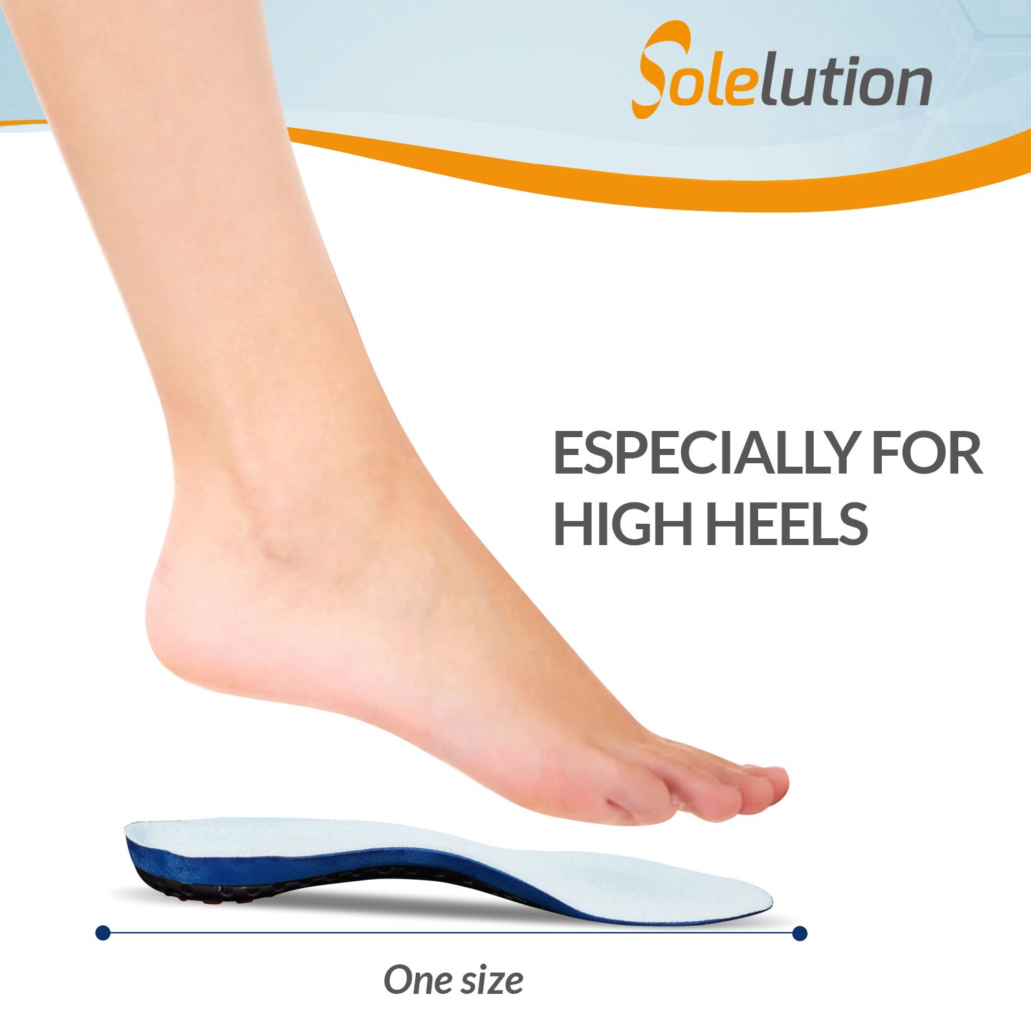 Solelution High Heel Comfort Insoles size indication
