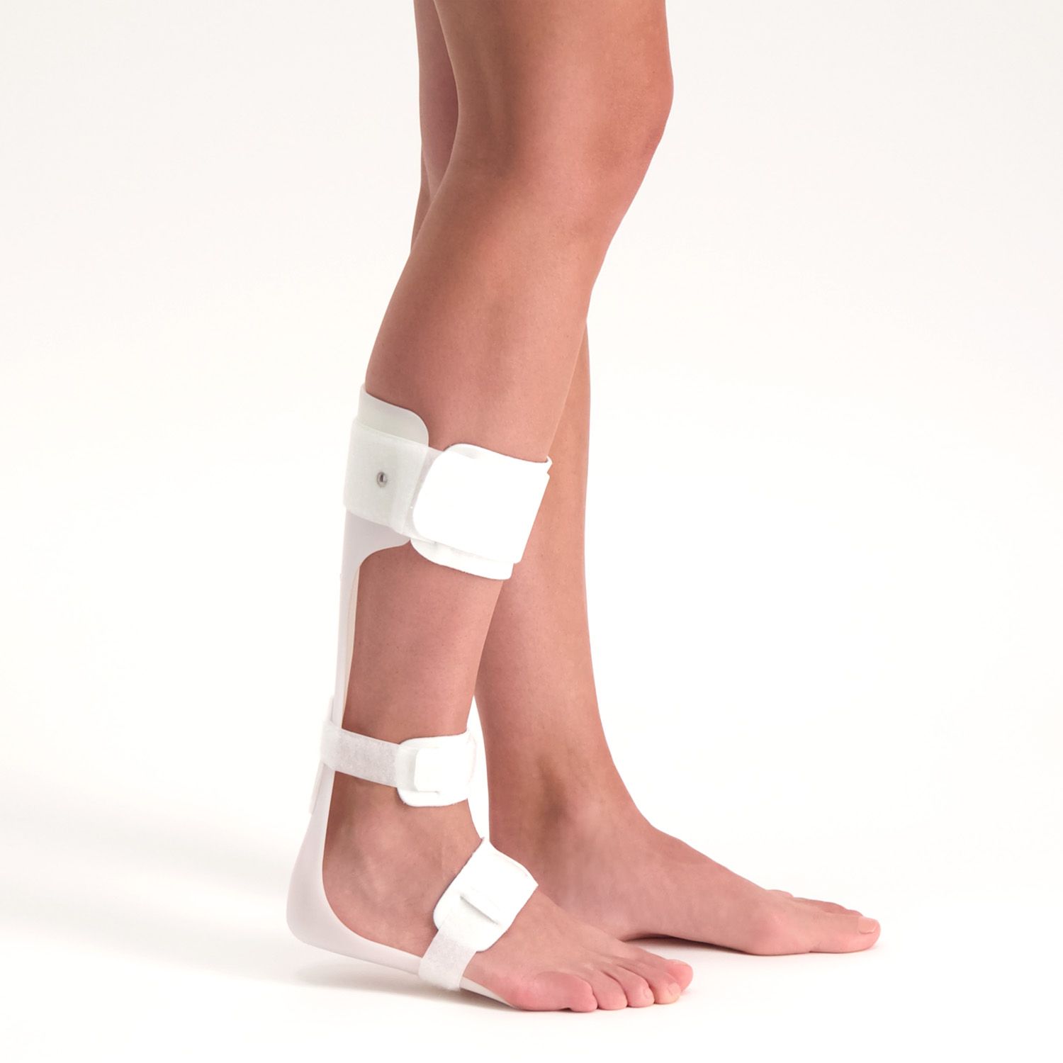 Right side view of model wearing the Super Ortho Peroneal Foot Orthosis