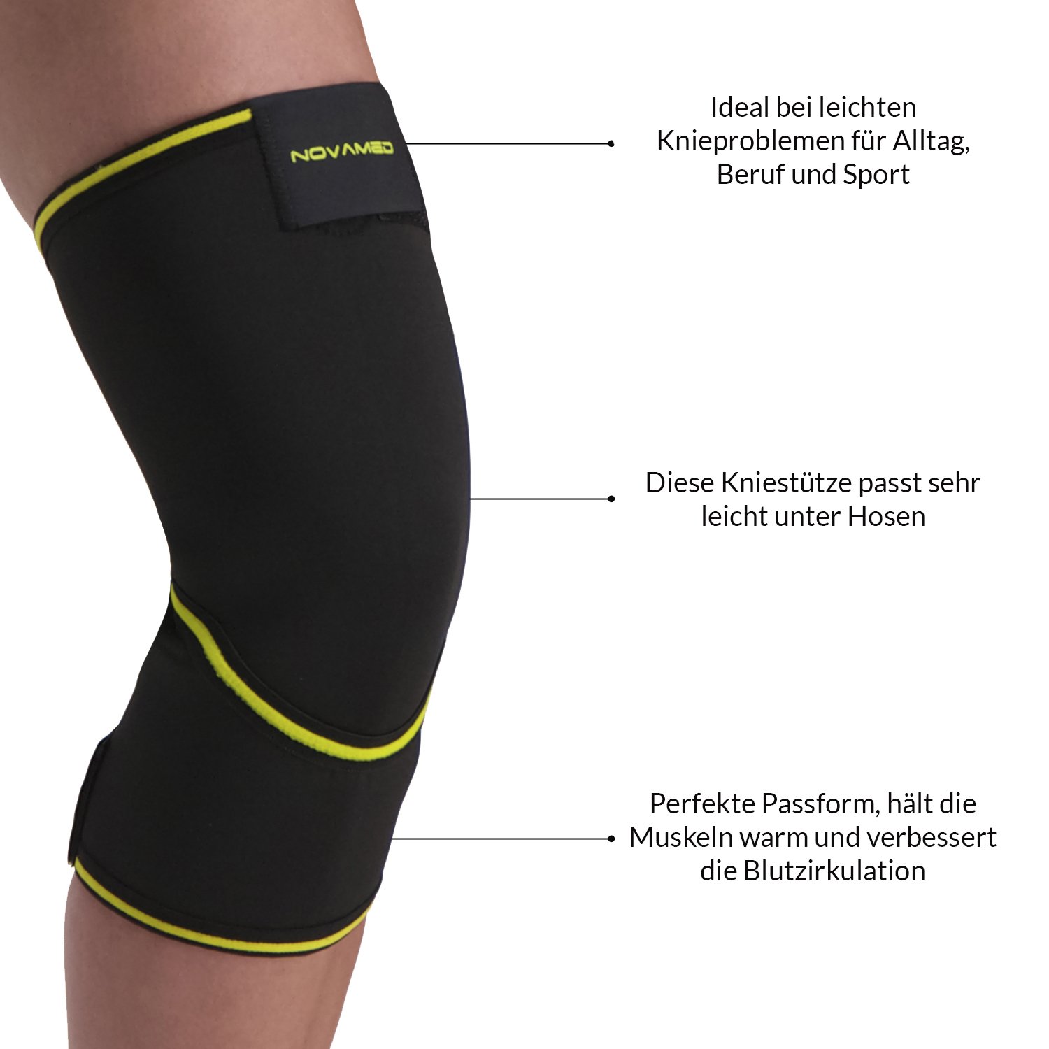Novamed Neopren Knie-Stützbandage Produktinformation