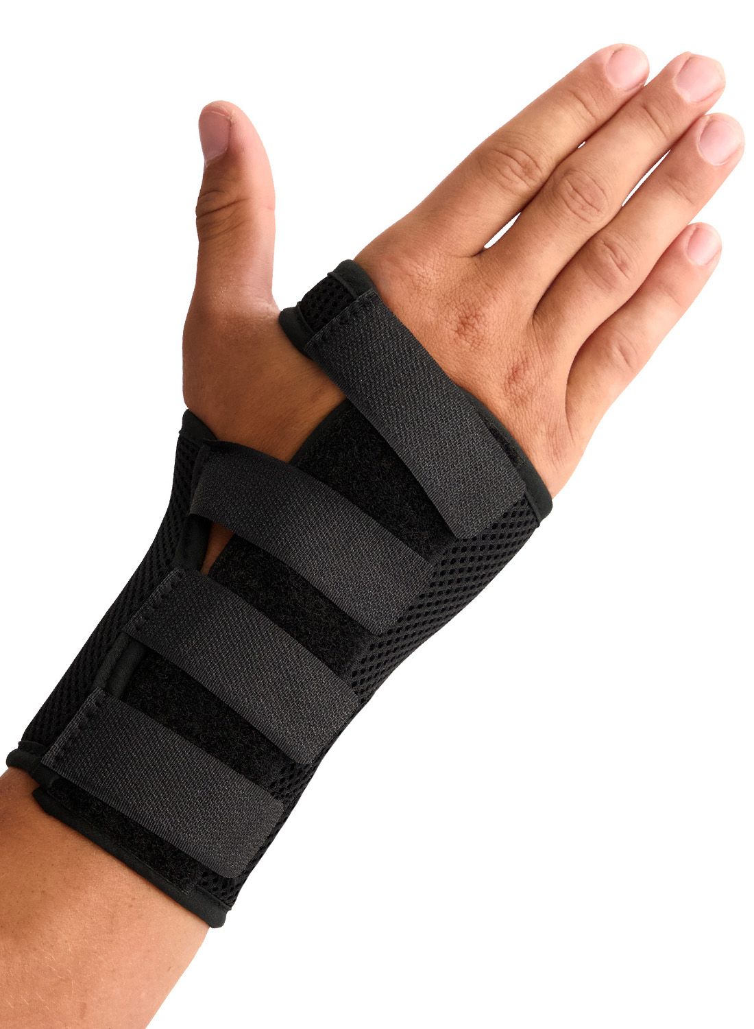 Right side view of model wearing the Super Ortho Wrist Support