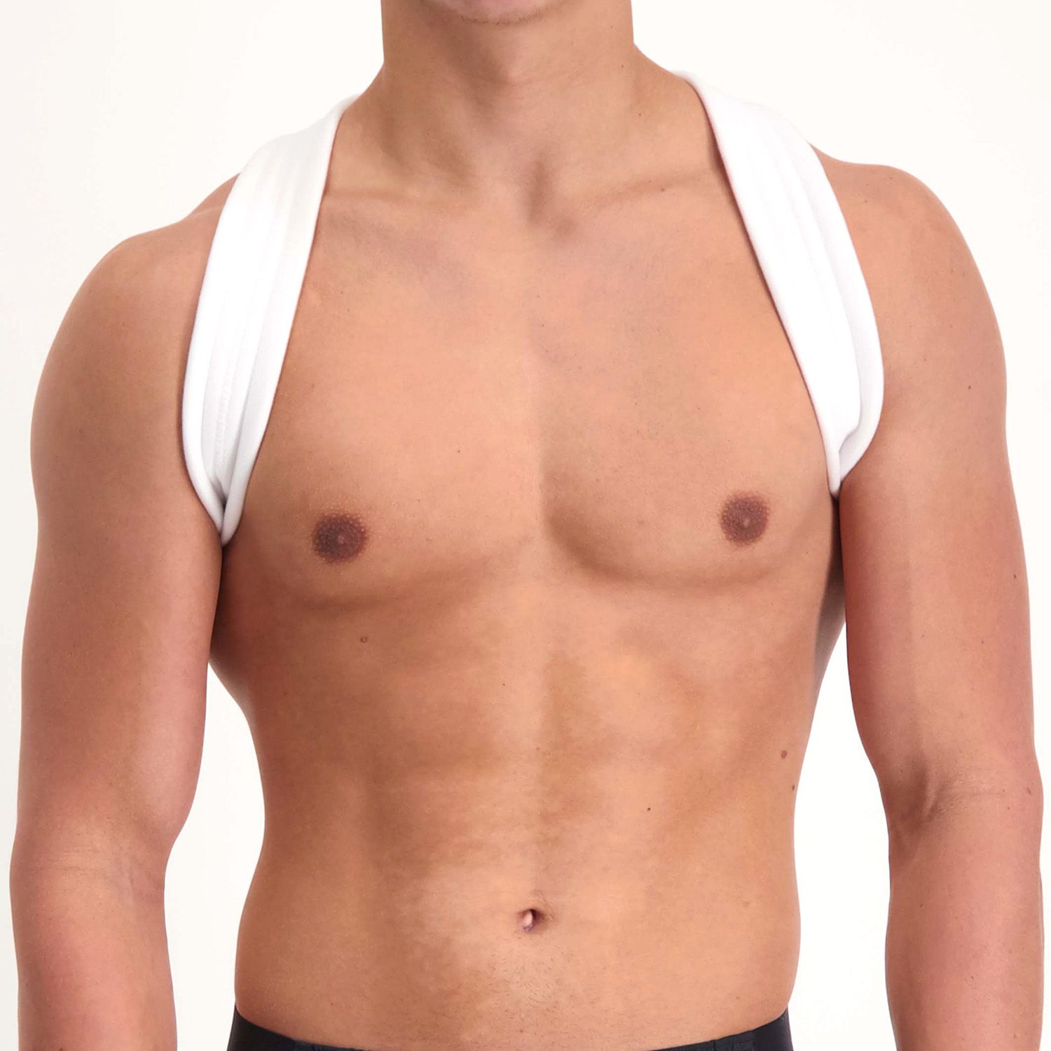 Front view of model wearing the Super Ortho Posture Corrector / Clavicle Brace / Back Straightener