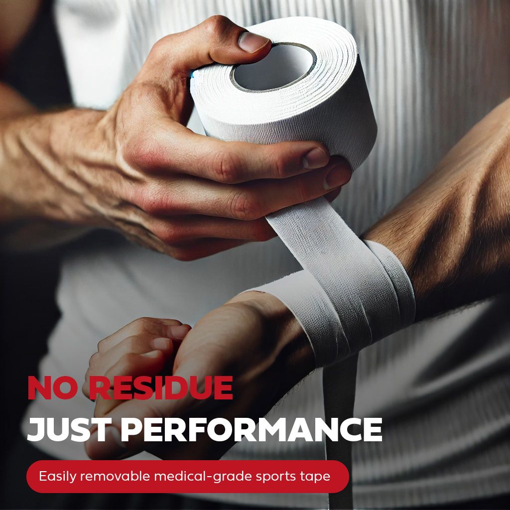 Gladiator Sports - Sports Tape (per piece) being used by male model