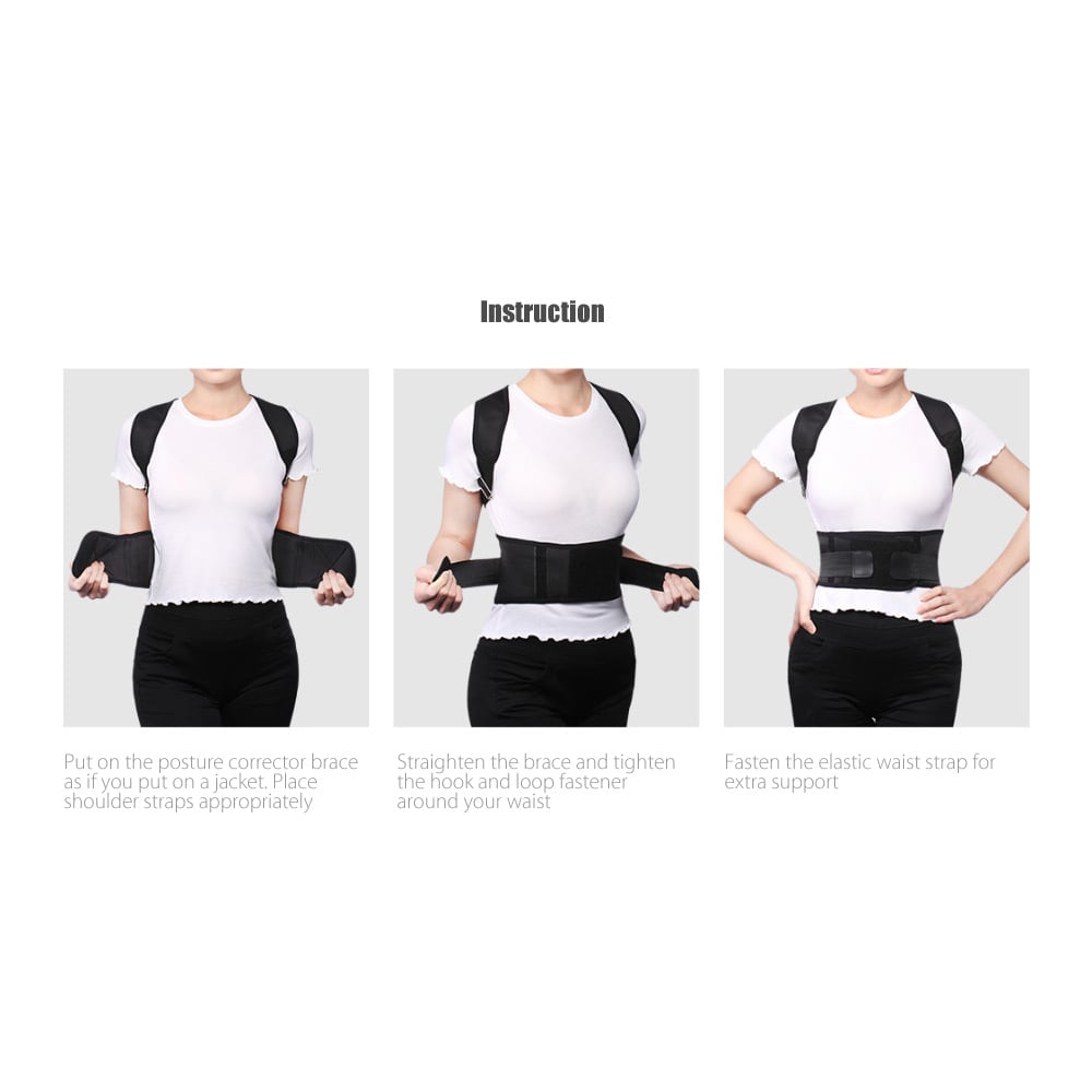 Donning instructions for the Dunimed Premium Posture Corrector