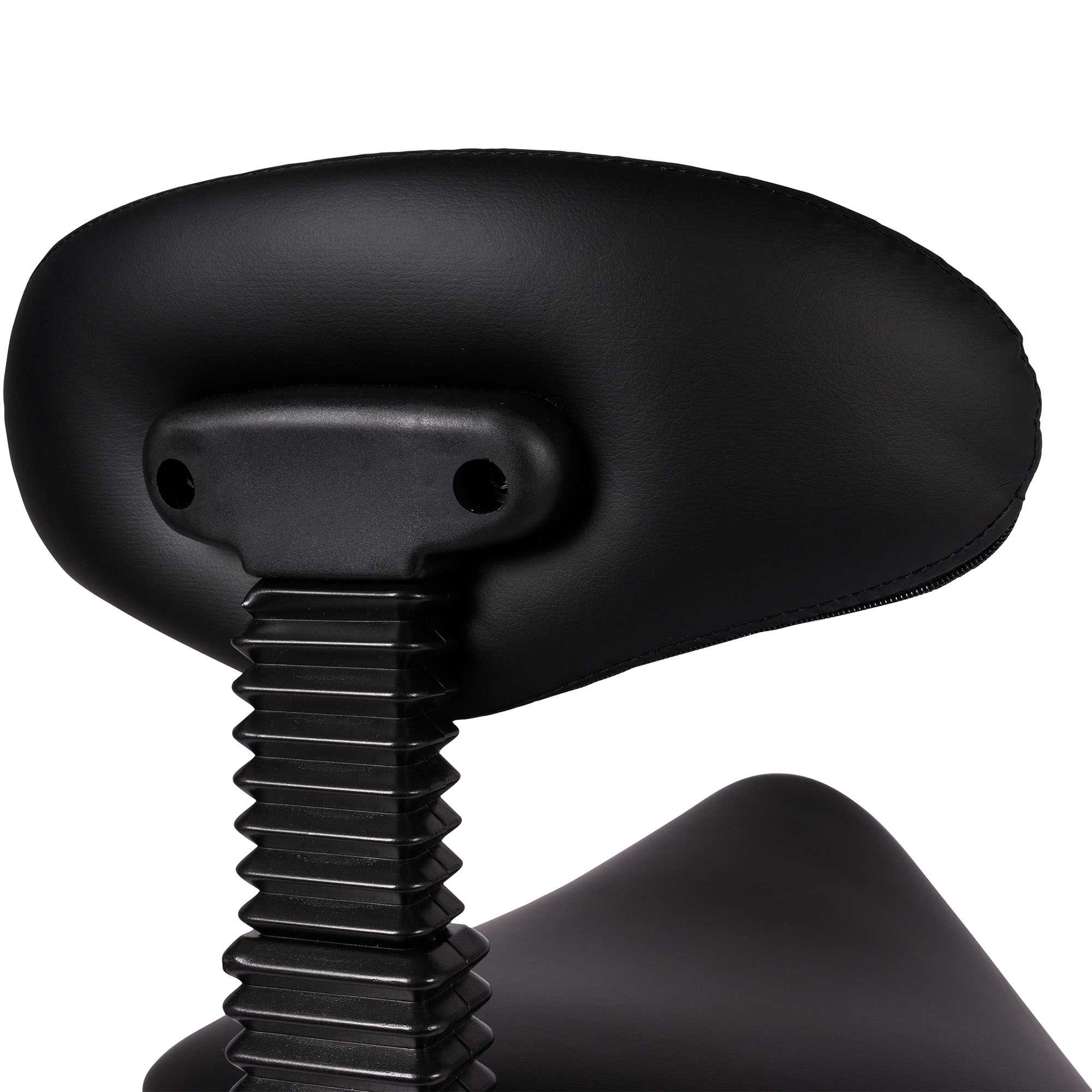 Rückansicht der Rückenlehne des Dunimed Ergonomischer Sattelhocker mit Rückenlehne und kippbarem Sitz