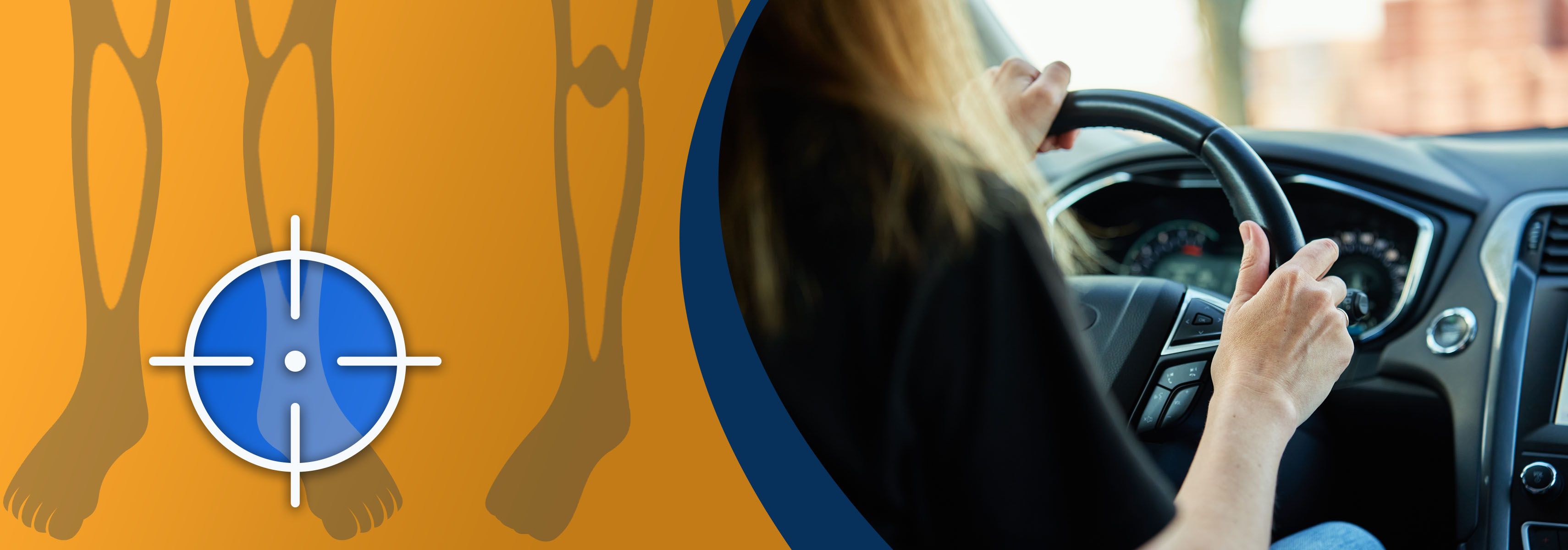 Autofahren mit einer Achillessehnenbandage