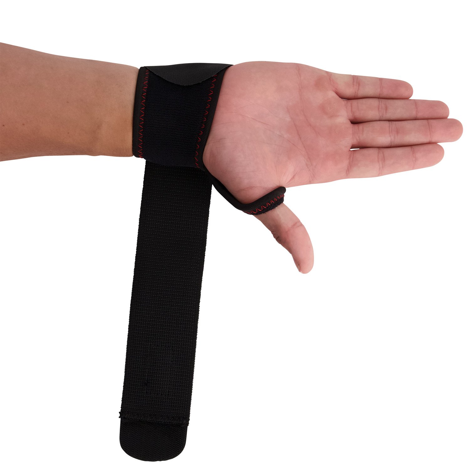 Gladiator Sports Handgelenkbandage mit Daumenöffnung Klettverschluss gelöst
