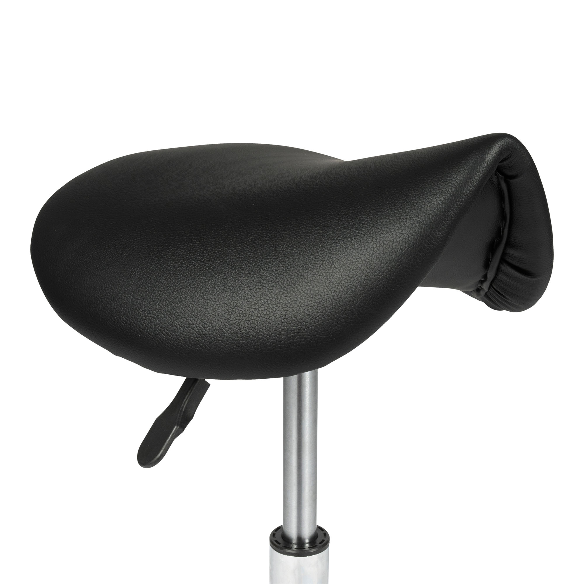 Top view of the seat of the Dunimed - Ergonomic Saddle Stool - Black