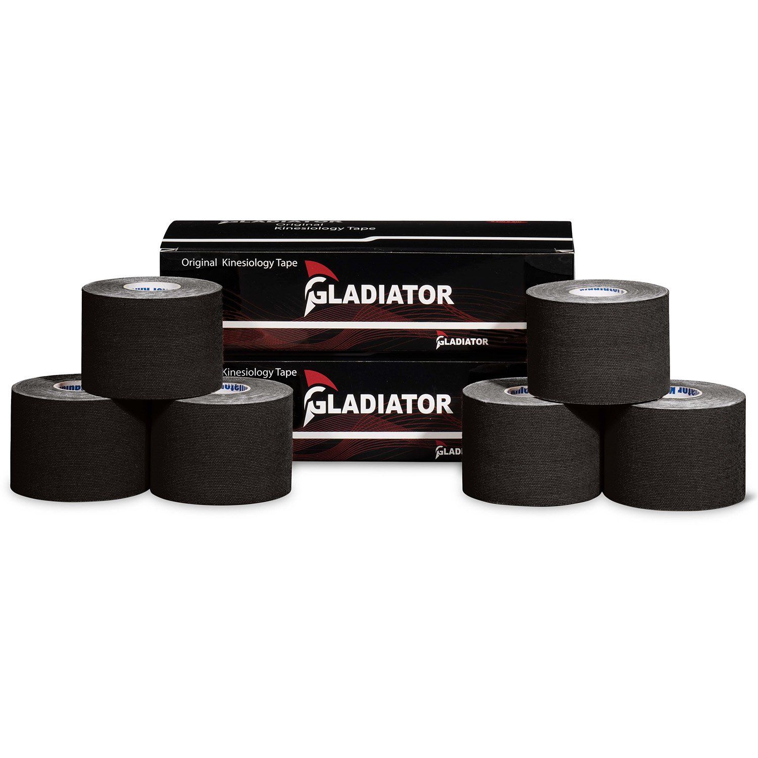 gladiator sports kinesiology tape six rolls black