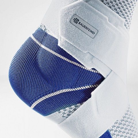 Zoomed-in picture showing the gel cushion pad of the Bauerfeind MalleoTrain Plus Ankle Support