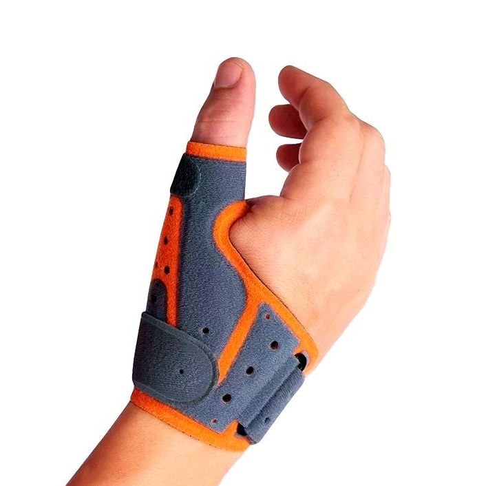 Manutec Daumenbandage Grau / Orange