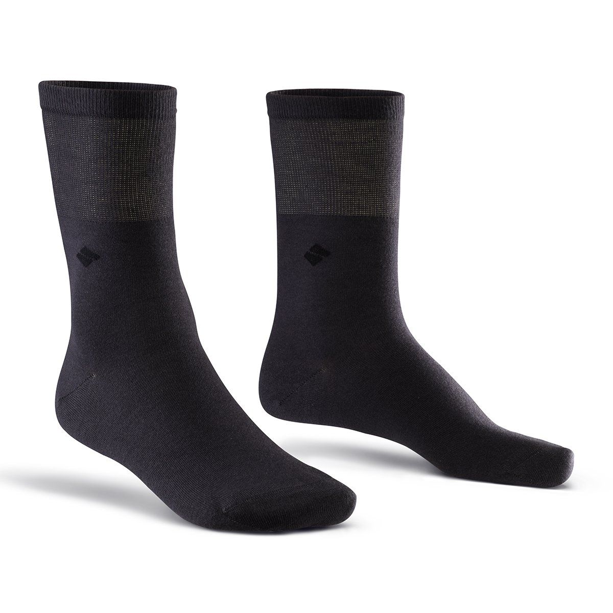 Bonnysilver Silbersocken - Diabetes Socken Schwarz zwei Socken