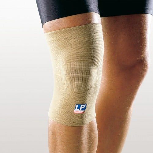 LP Support Knee Sleeve worn by male model around the right knee