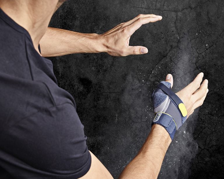 Push Sports Daumenbandage beim Sport getragen