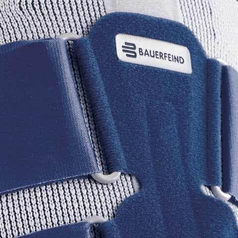 Verstellbarer Gurt der Bauerfeind Myotrain Oberschenkelbandage