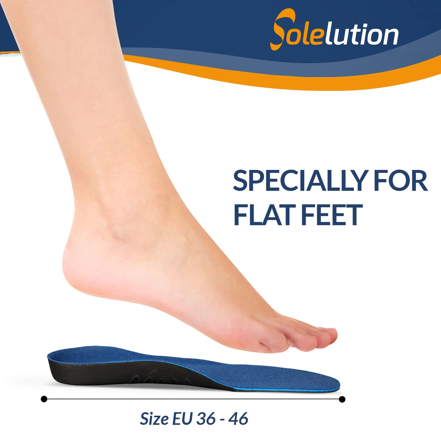 Solelution Plattfuß Schuheinlagen Größenangabe