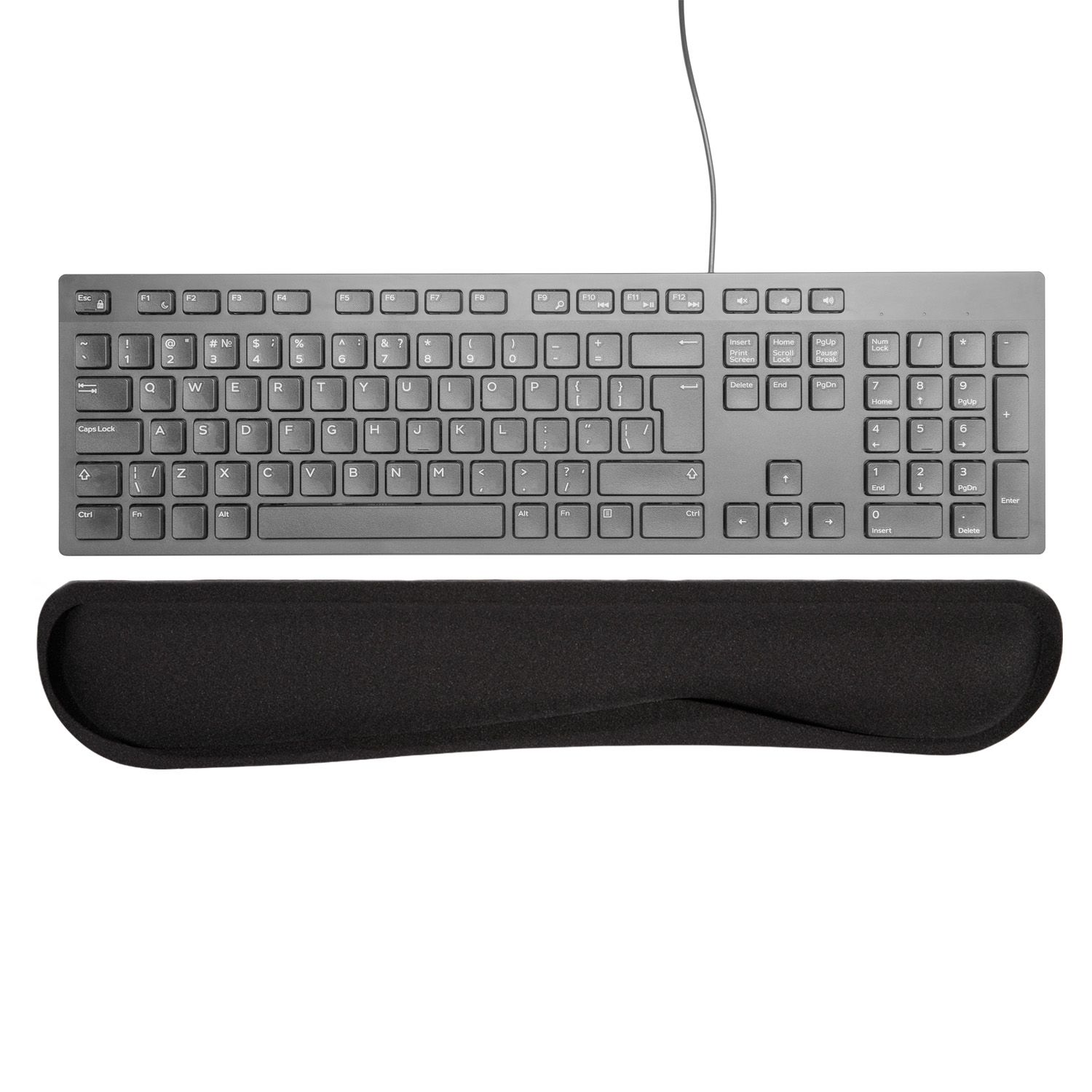 Dunimed Ergonomischer Handauflage Tastatur Draufsicht