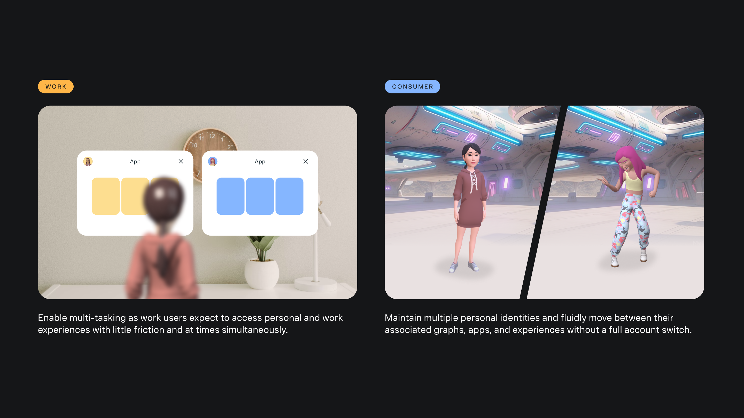 Driving need - Soft switch. Multi-account in metaverse