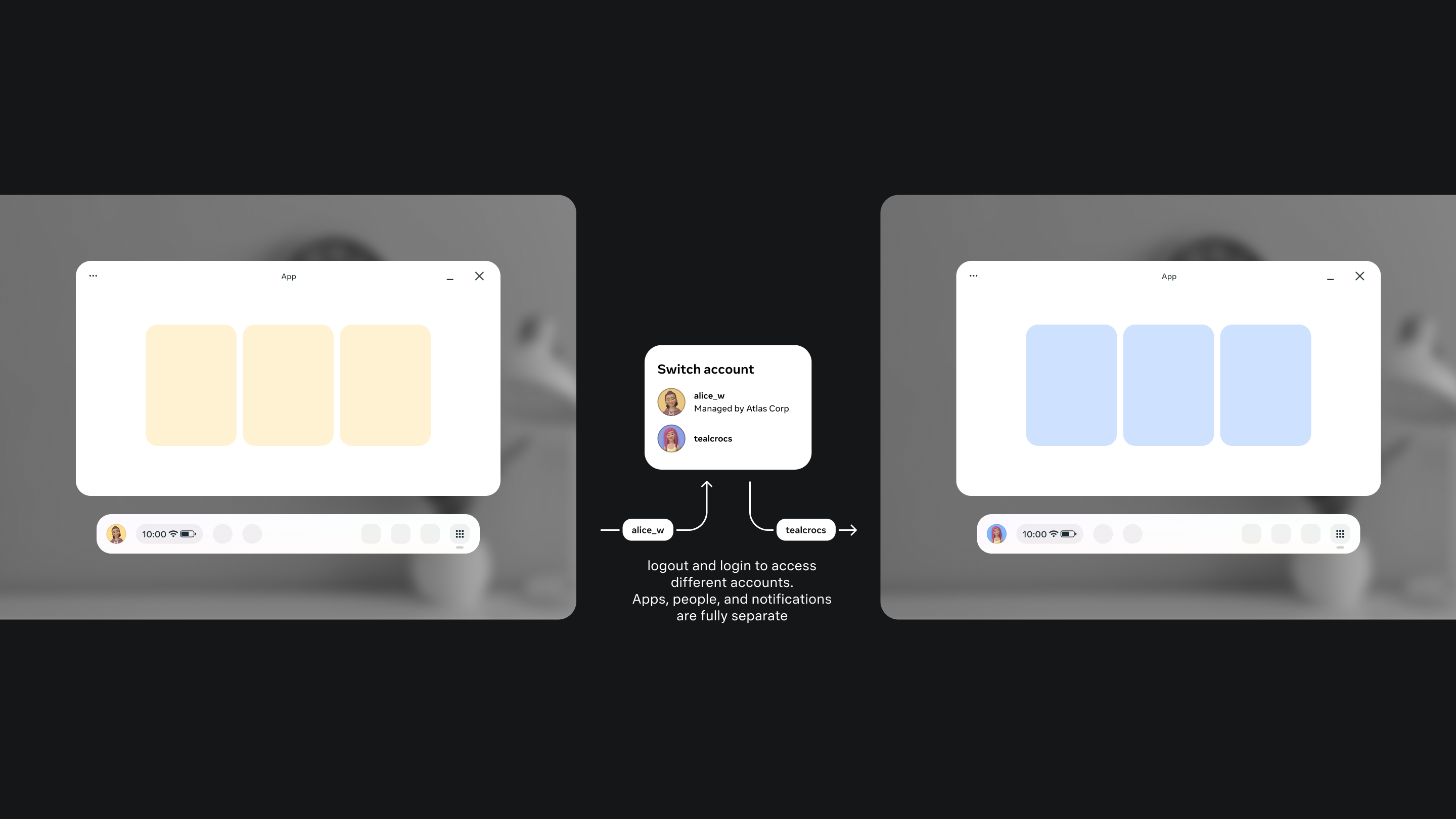 Usage - Hard switch multi-account in metaverse